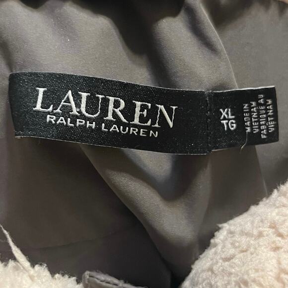 Lauren Ralph Lauren Women's Faux-Fur-Trim Hooded Down Puffer Coat XL Olive Green - Picture 10 of 12